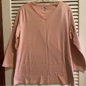 Kim Rogers V-Neck 3/4 Sleeve Tee SzXL